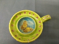 Купить Подсвечник Бабочка от студии-мастерской авторской керамики «Артефакт» в интернет-магазине Роза Мира