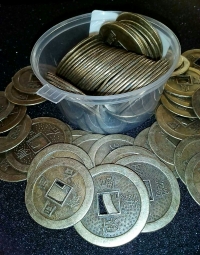 Купить Монета фен шуй бронзовая 2,5см в интернет-магазине Роза Мира