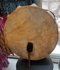 Купить Бубен шаманский с 7 резонаторами из кожи марала в интернет-магазине Роза Мира