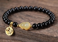 Браслет Агат с тыквой Ву Лу бижутерия.