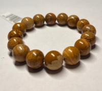 Браслет Яшма древесная 12 мм. 